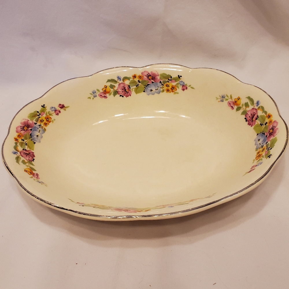W. S. George Georgette Vintage Oval Flowered Bowl